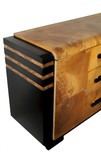 Donald Deskey Art Deco Walnut Burl Buffet for Hastings Table Company